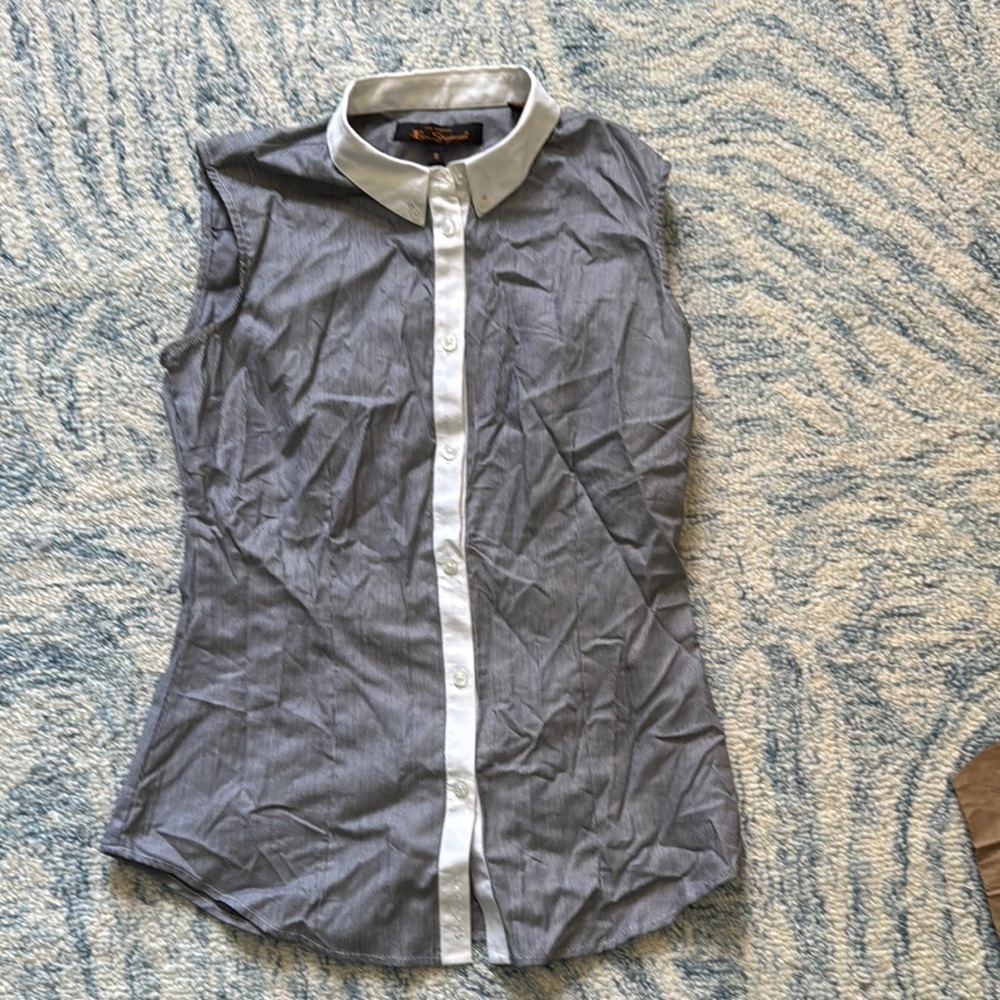 Ben Sherman Harrower Sleeveless Button-Up Top S Nwt